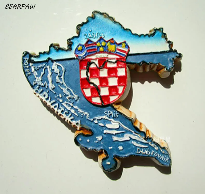 

1 Pcs/set Creative Croatia Mediterranean Area Figure Fridge Magnets Souvenir 3D Magnetic Stickers Home Decorations Gifts