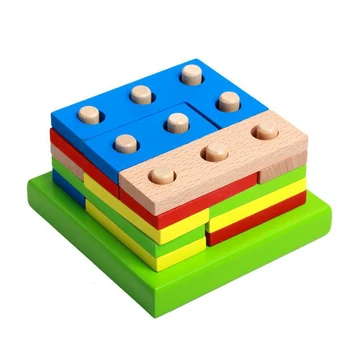 

Baby Toys Early Educational Wooden Geometric Sorting Board Montessori Kids Educational Toys Building Puzzle Child Gift