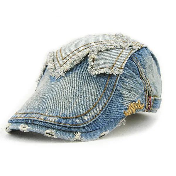 Модные береты в стиле старый Йенс летние джинсовые шапки в стиле ретро(каждый из них отличается) 23 дюйма