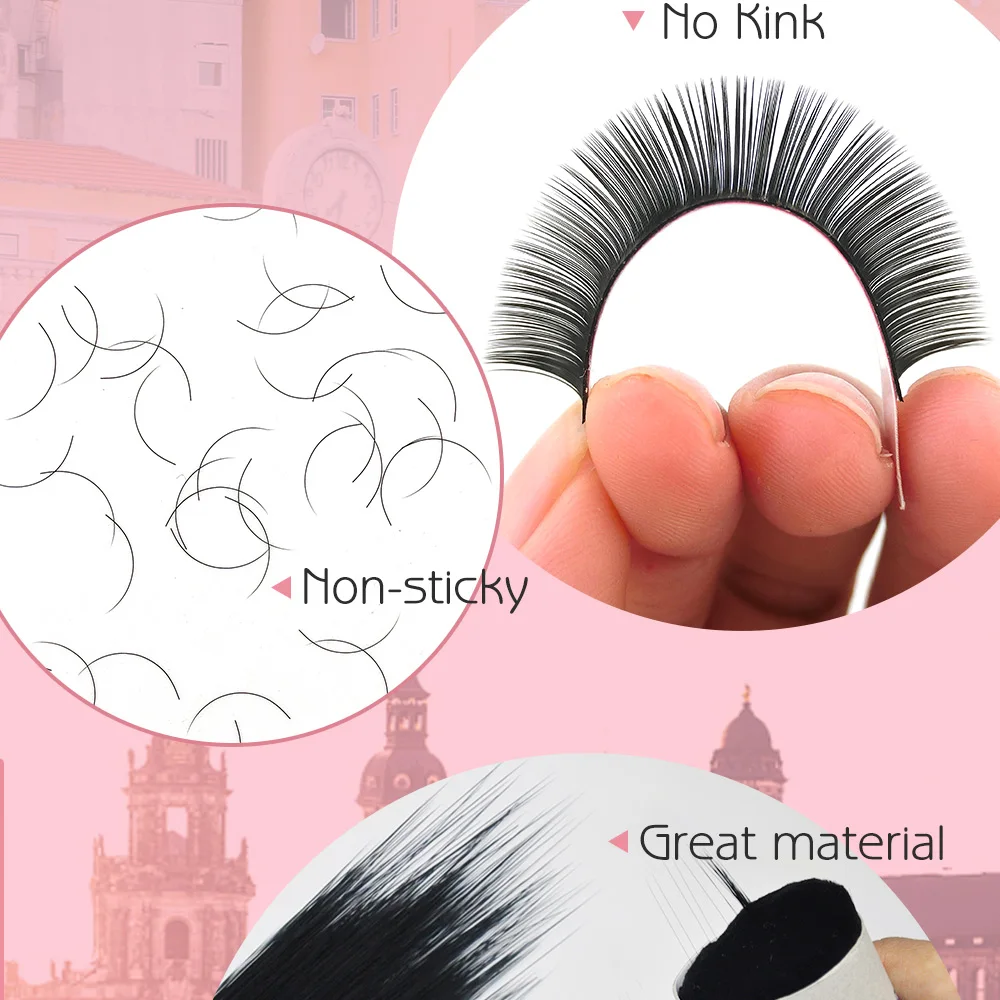 Misslamode 16rows/tray  russian volume eyelash extensions supplies lashes extension individual eyelashes extensions