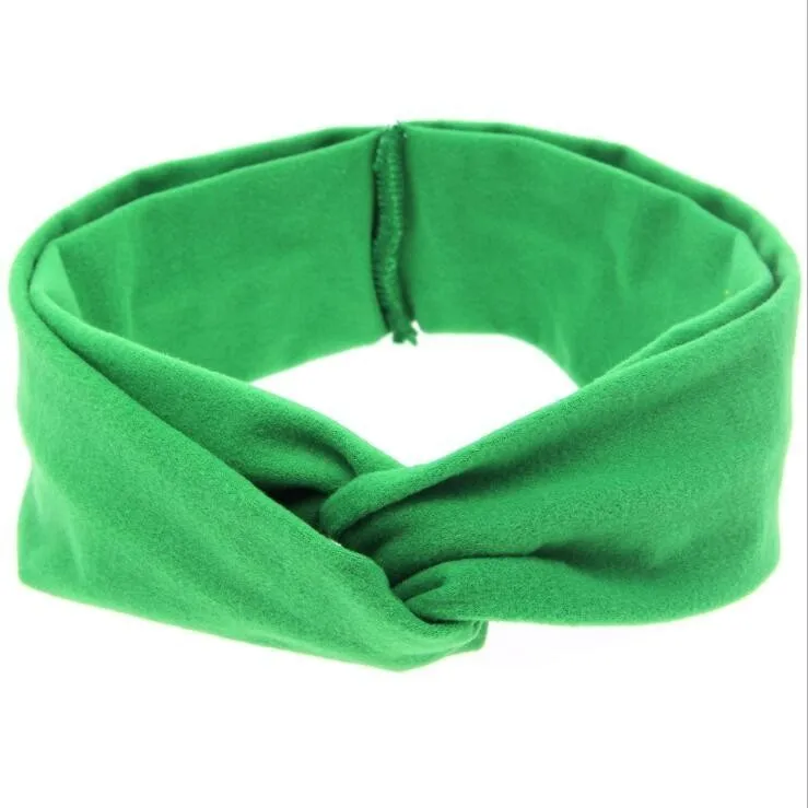 Повязка на голову для маленькой девочки аксессуары для волос одежда band Луки новорожденных Головные уборы тюрбан повязка на волосы "тюрбан" подарок для новорожденных, детей ясельного возраста - Цвет: Зеленый