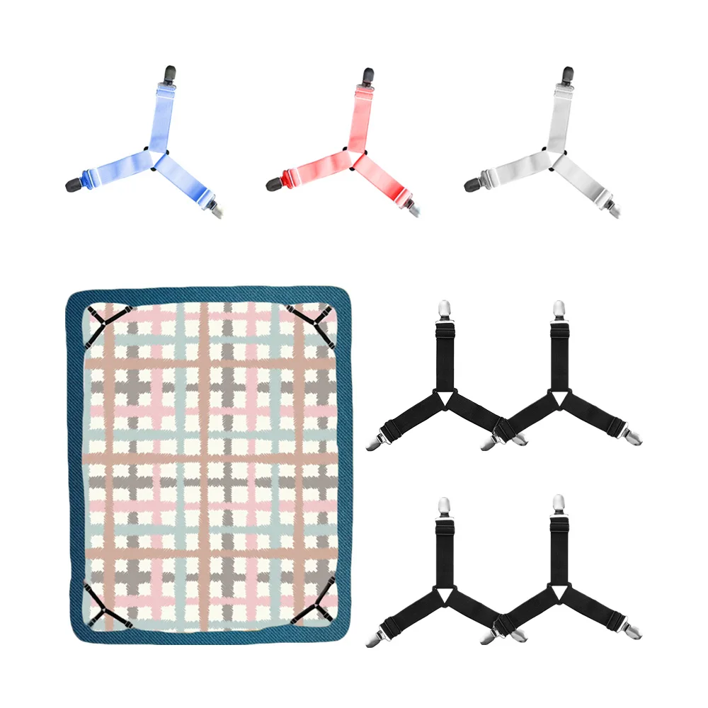 4 шт. эластичные захваты для простыни, зажим для полотенец, чехол для матраса, держатель для одеяла, крепеж, Нескользящие зажимы для ремня, домашняя Прямая поставка