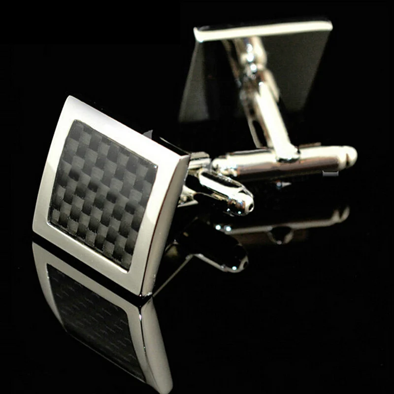 Cufflink Luxury Brand Cufflinks High Quality Stainless Steel Silver