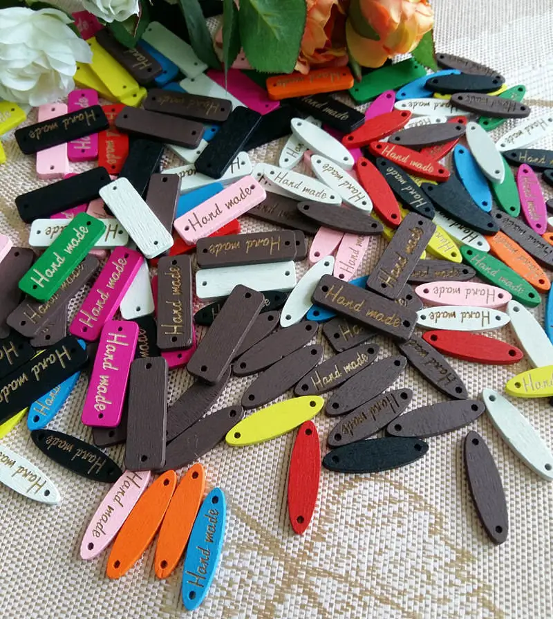 100pcs/pack Mupai Handmade Buttons Scrapbooking Natural Wood for Crafts DIY Accessories Sewing Button | Дом и сад
