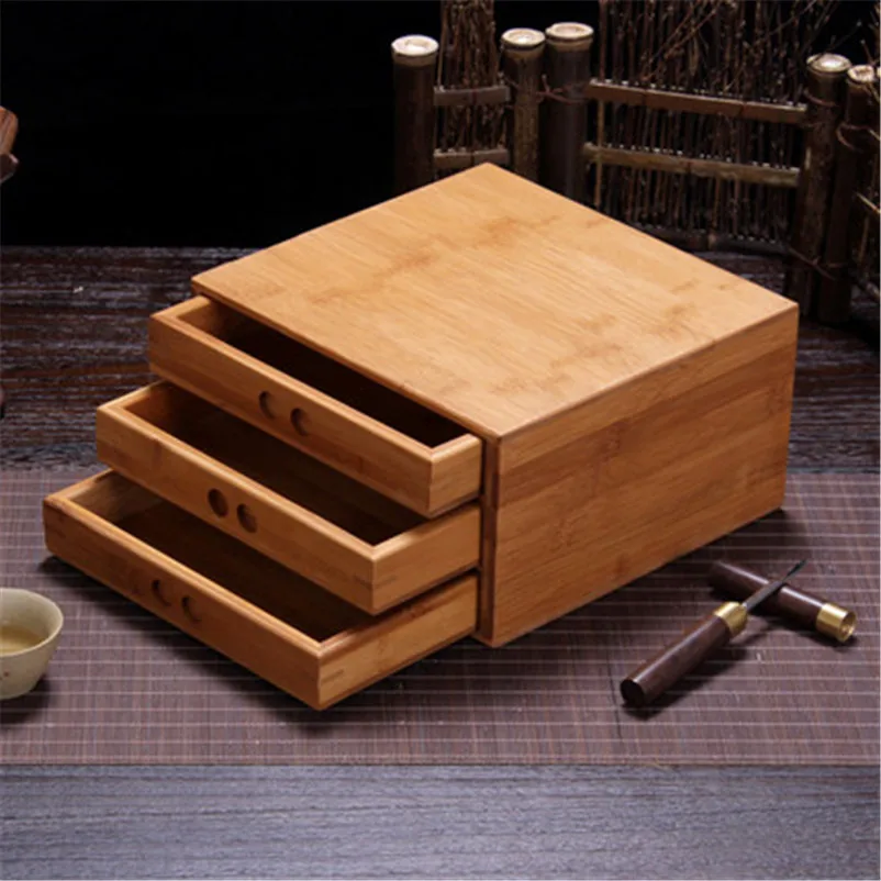 XMT-HOME 2/3 слоев бамбуковый чайный ящик пуэр чайный набор канистра для пуэр чая 357 г для хранения чайного торта
