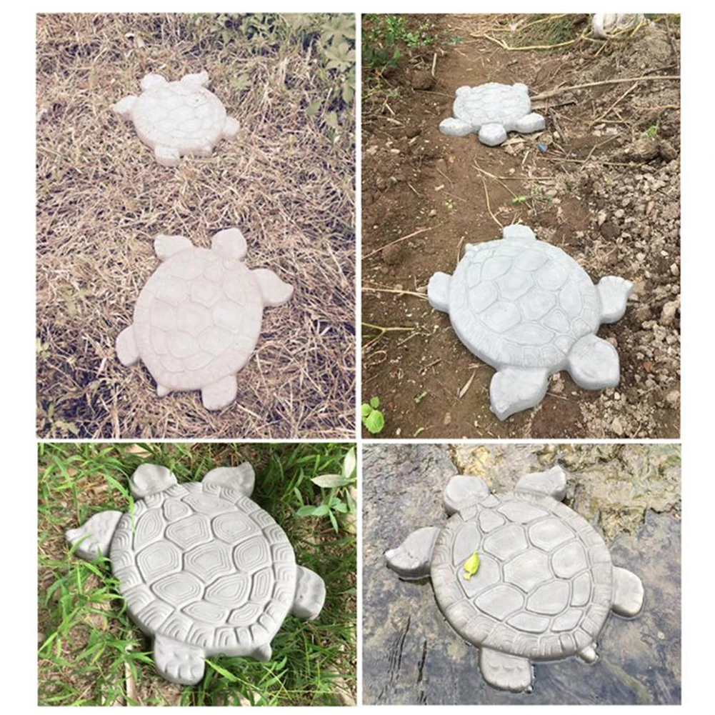 Turtle Stepping Mold Concrete Cement Mould Tool for Road Pavement Turtle Design Garden Walk Pavement Mold Supplies