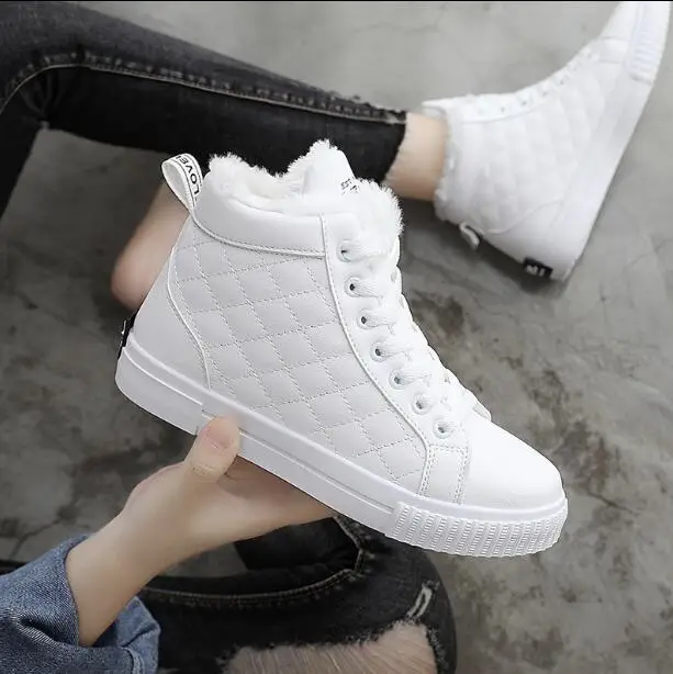 Warm Women Casual Shoes Winter Women Sneakers Warm Plush Breathable ...