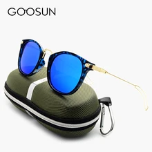 GOOSUN Fashion Round Polarized Sunglasses Women Brand Designer Driving Mirror Points Sunglass Black Eyewear UV400 Sun Glasses