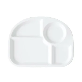 

Quail white Children's Separated Tableware, Ceramic Tableware, Dessert Separated Plate，BPA Free, Stackable, Dishwasher Safe