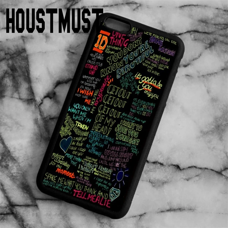 HOUSTMUST one direction song чехол Чехол для iPhone 5 5S SE 6 S 7 8 Plus X samsung galaxy S5 S6 S7 край S8 Note shell |