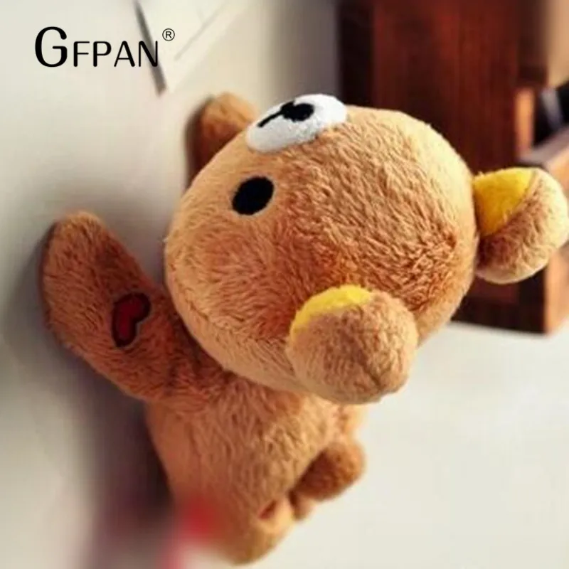 

1pcs 13cm Rilakkuma Plush Toy Stuffed Relax Bear Cute Cartoon Relax Bear Fridge Refrigerator Magnets set Message Clip For kids