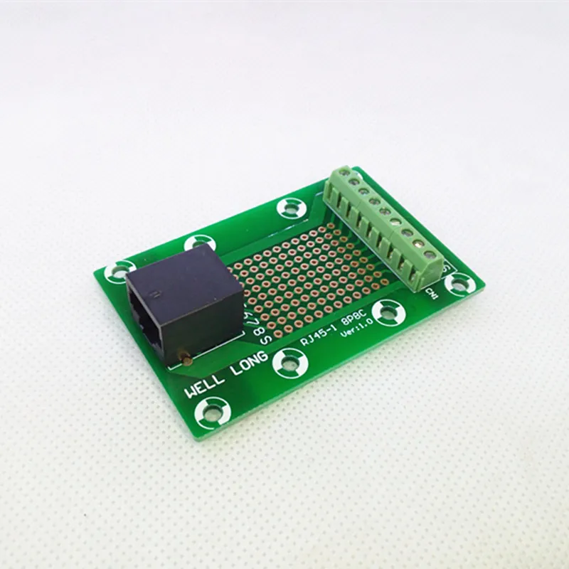 

RJ45 8P8C Jack 1-Way Buss Breakout Board,Terminal Block, Connector.