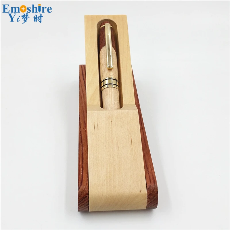 Emoshire Factory direct sales mahogany pieces of wood signature pen suits wooden pen box creative gift customization (10)