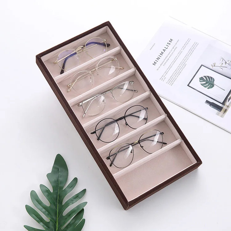 Завод прямых продаж 6 солнцезащитных очков дисплей коробка солнцезащитные очки Ювелирные Изделия Дисплей Коробка для хранения очки дисплей отчет