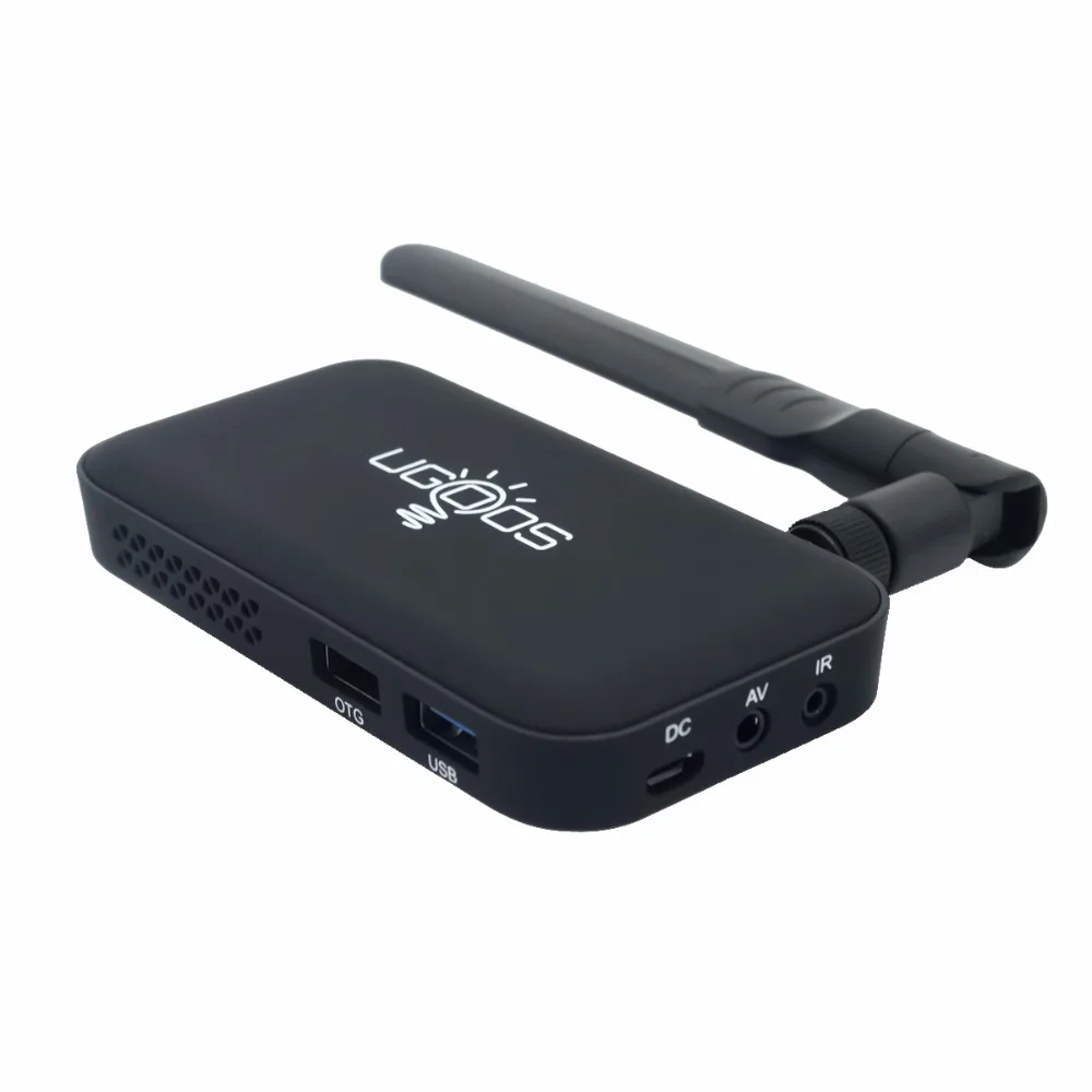 Ugoos UM4 2GB DDR4 16GB ROM Android 7.1 Smart 4K TV Box RK3328 Quad Core Home Streaming Media Player 2.4G&5G WiFi Bluetooth 4.0