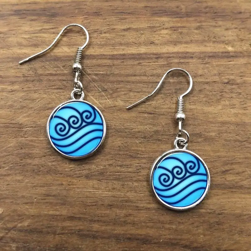 Аватар последние серьги Airbender Легенда О Корре водное племя стеклянная подвеска