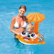 1 шт. Детская безопасность надувной; для плавания Регулируемый Зонт сиденье Лодка кольцо бассейн