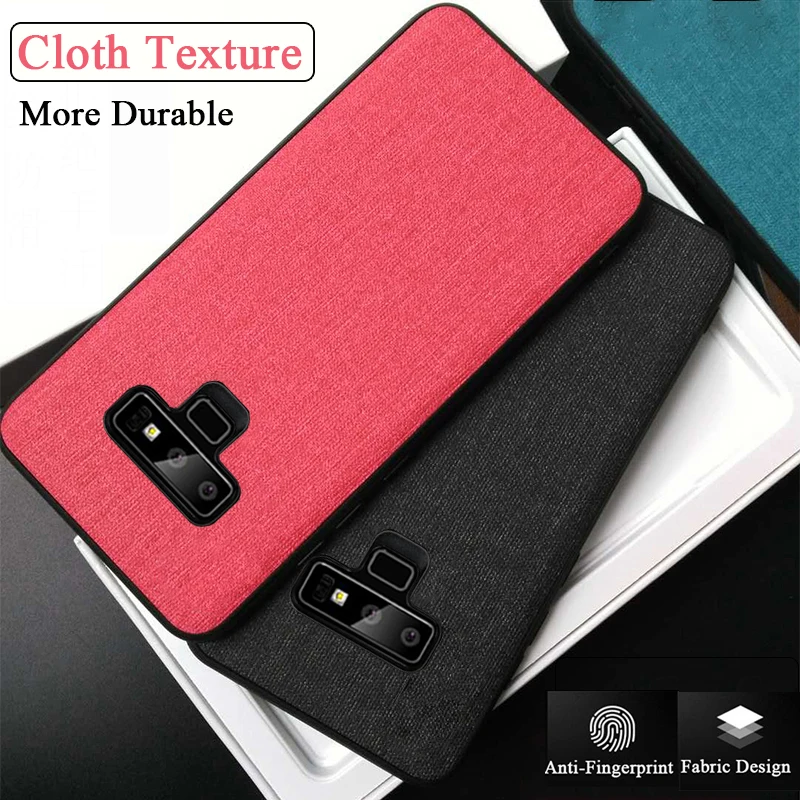

Cloth Texture S10plus S10E Soft Fabric Case For Samsung Galaxy S8 S9 S10 E Plus Note8 Note9 S7 Edge Back Cover Phone Coque Etui