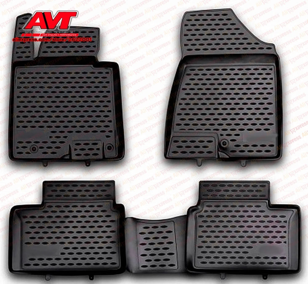 Floor mats for Kia Ceed 2012 4 pcs rubber rugs non slip rubber interior
