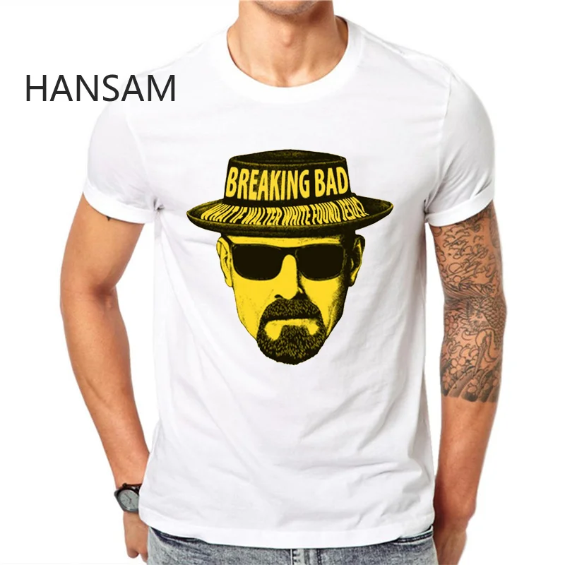 Мужские футболки в стиле ретро Heisenberg Jessie Pinkman с забавным принтом топы короткими