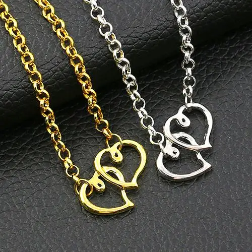 2015 Fashion Women s Double Love Heart Chain Beach Sandal Ankle Bracelet Anklet Foot Jewelry 74P6