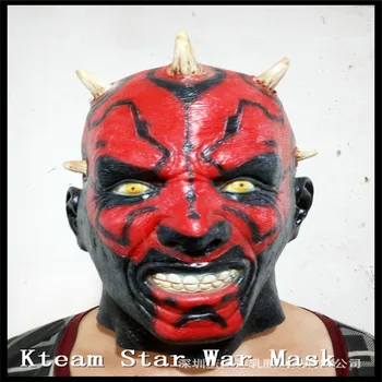 

Halloween Party Cosplay Deluxe Movie Darth Maul mask costume of party horror latex full head mask halloween star War mask