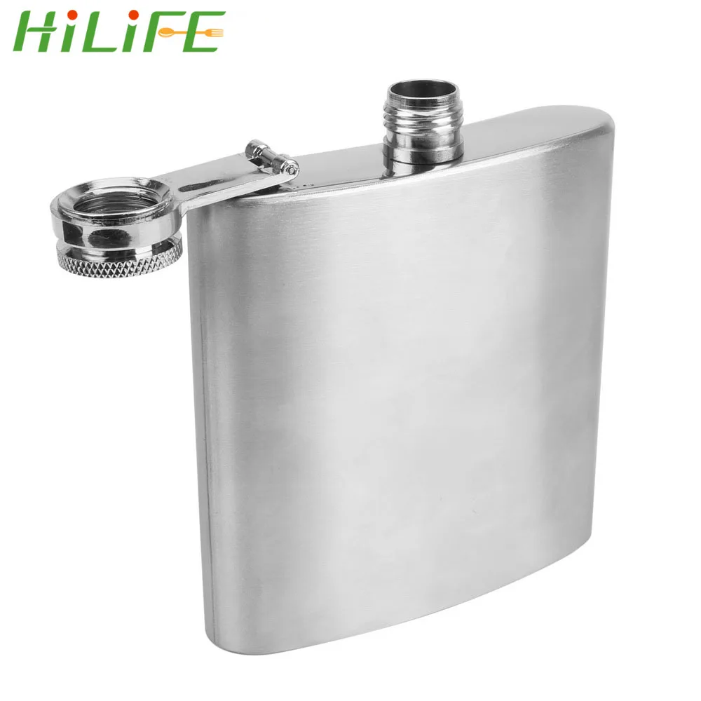 Фляжка HILIFE Hip Flask портативная бутылка для водки рома из нержавеющей стали флакон