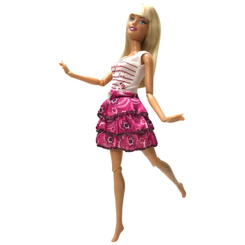 

NK One Set Doll Clothes Handmade Fashion Lady Outfit Skirt Clothes For Barbie Doll Baby Toys Best Gifts For Girl 002B