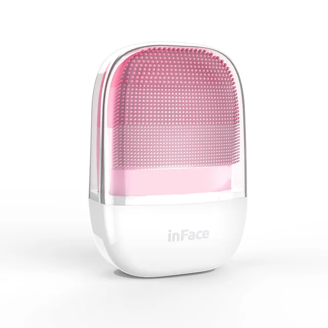 Розовый Оригинальная Xiaomi Mijia inFace электрическая звуковая Очищающая щетка для лица IPX7 Водонепроницаемая Глубокая чистка 90S Timed чистящее средство для лица - Цвет: Розовый