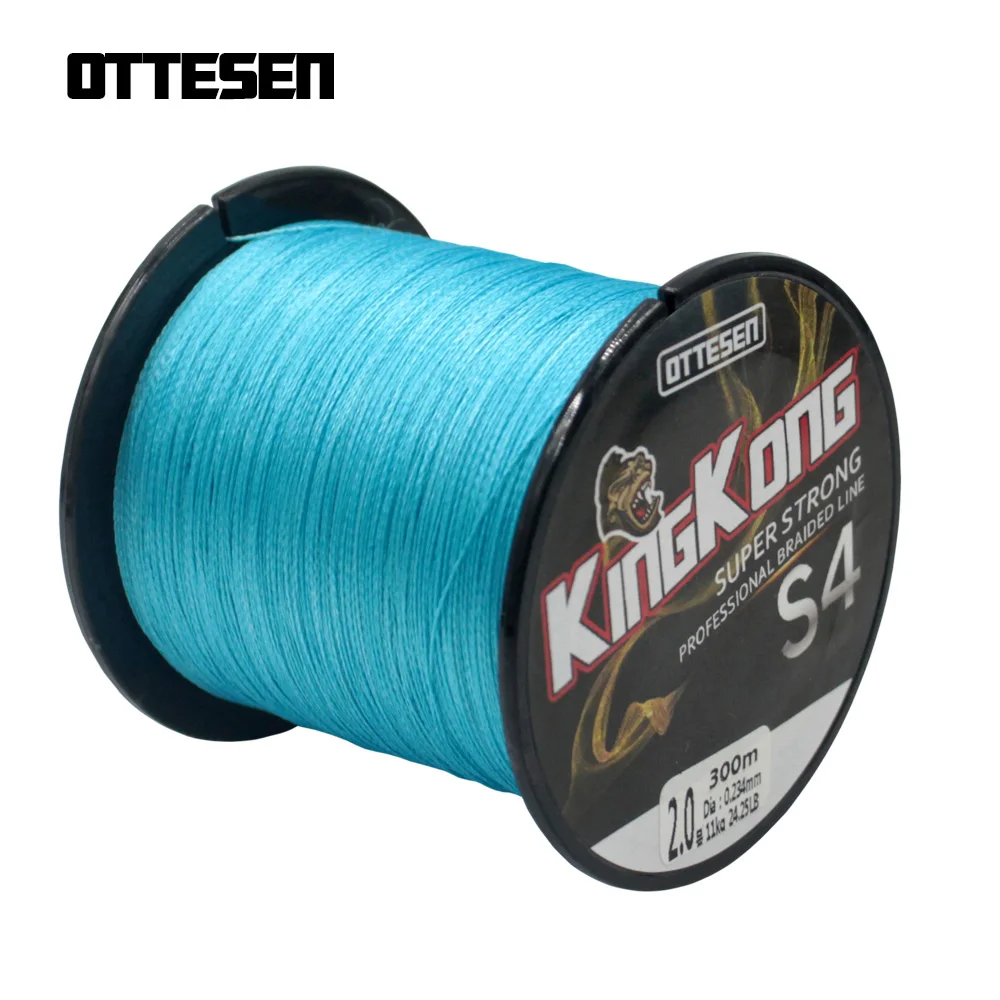 OTTESEN KingKong سلسلة 300 M 330 ياردة صنارة صيد بولي ايثيلين مجدول 4 السواحل المتعددة الشعيرات الكارب الصيد سلك اليابان المواد