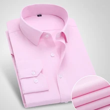 Для Мужчин Платье Рубашка Формальная деловая, общественная рубашки в классическом стиле, длинный рукав, не требует с низким содержанием железа сплошной Цвет рубашки плюс Размеры S-8XL