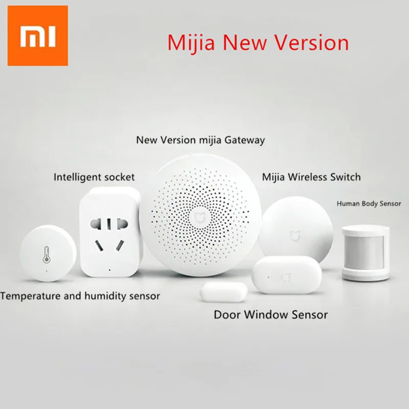 

Updated Xiaomi mijia Smart Home Kits Gateway Door Window Sensor Human Sensor Cube Wireless Switch Humidity Zigbee Socket H20