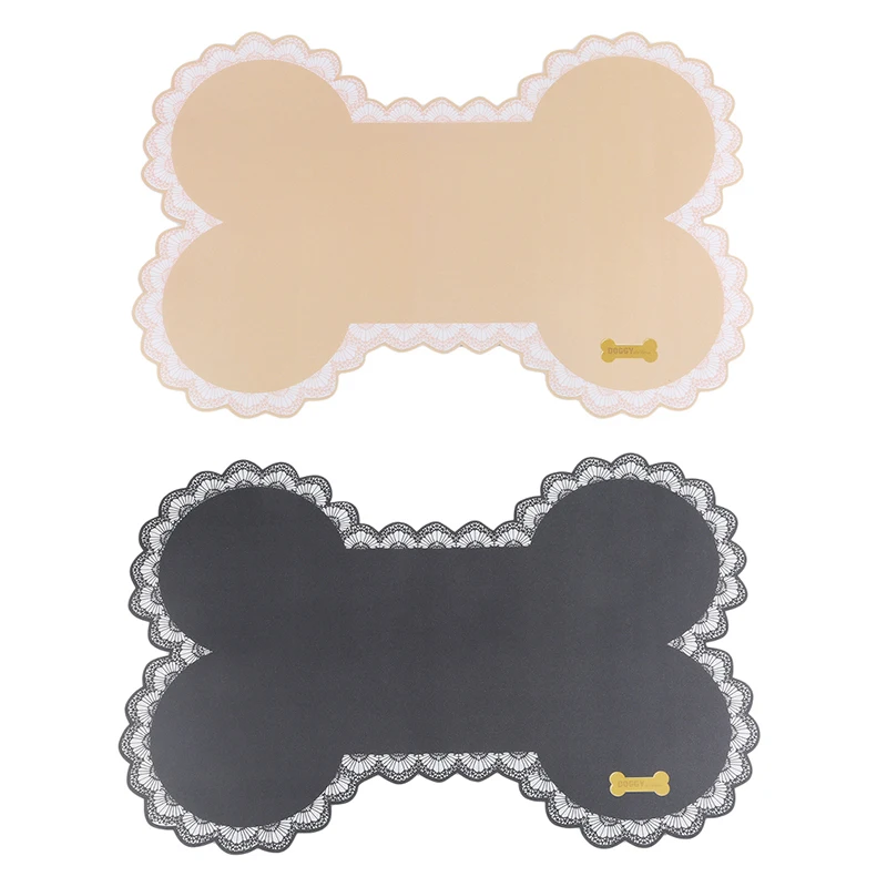 

Fashion Silicone Non-slip Pet Dog Food Mat Cute Bone-shaped Pet Feeding Mat Keeps Floors Clean While Pet For Dog Or Cat Hot Sale