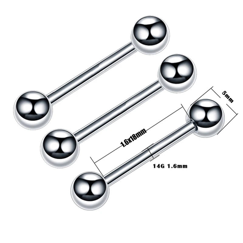 10 шт. 14 г 16 г кольца для сосков для мужчин глаза язык изогнутый Пирсинг Штанга титановая змея глаза Пирсинг Штанга для языка