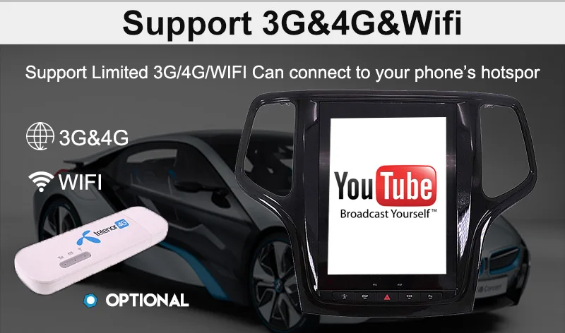 Excellent Aotsr Android 7.1 Tesla style Car GPS Navigation For JEEP Grand Cherokee 2014-2018 gold and black No DVD multimedia player 17