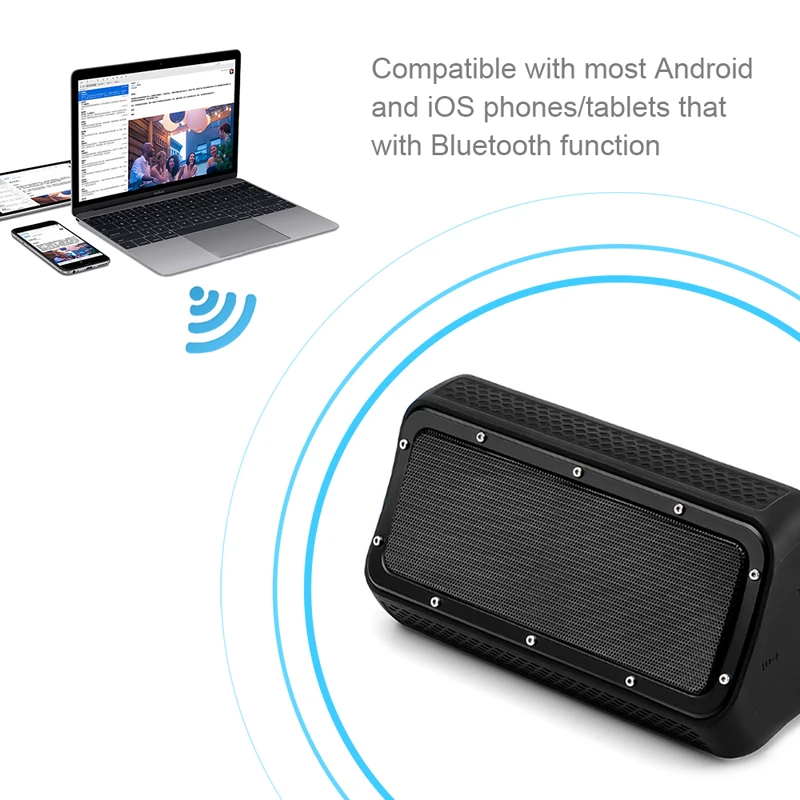 Высокомощный Bluetooth динамик Professional speaker s колонки портативная мощность ful беспроводной 20 Вт супер бас водостойкий динамик s 4400 мАч