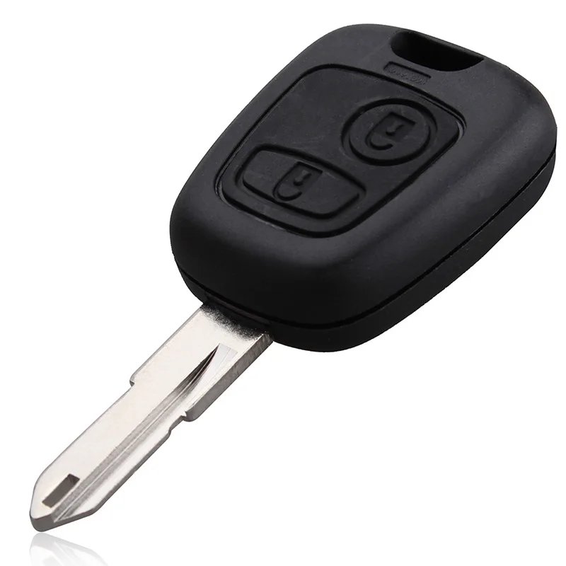 

Mayitr New 2 Button Car Remote Key Fob Case Shell with Key Blank Blade for Peugeot 206 Replacement Key Case