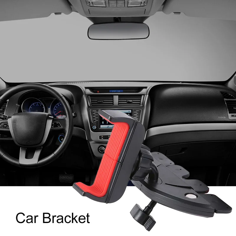 

Universal CD Slot Car Phone Holder Car Mount One-touch Cradle Stand with 360 Degree Rotation Navigation Bracket Car Accessories