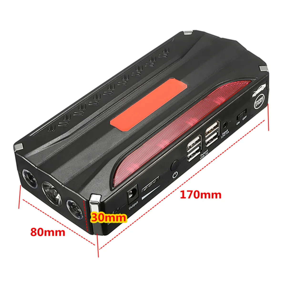  Practical 69800mAh LED 4 USB Car Jump Starter Booster Portable Power Bank Backup Charger For Auto S