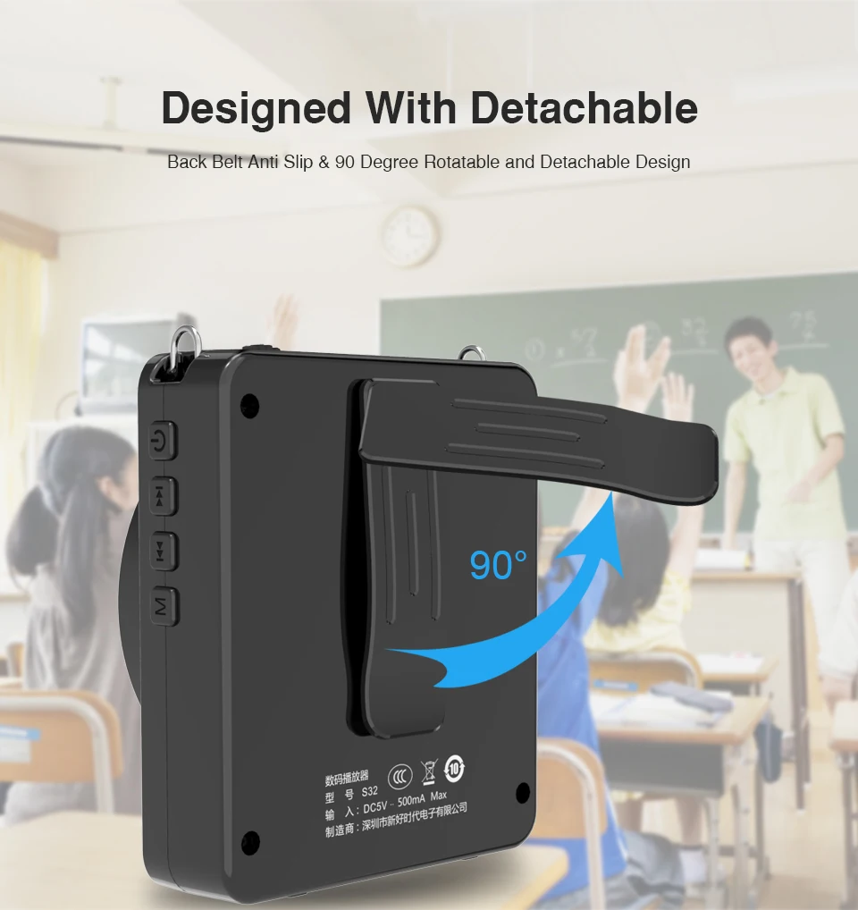 10W Mini Audio Speaker Portable Voice Amplifier Stereo Sound Microphone Loudspeaker tf card for teachers Tour Guide Speech (5)