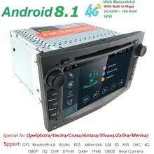 Lettore DVD dell’automobile per Opel Astra H Combo Corsa Meriva Vivaro Tigra Signum Radio Stereo Iphone GPS sistema di Navigazione Android 8.1 DAB