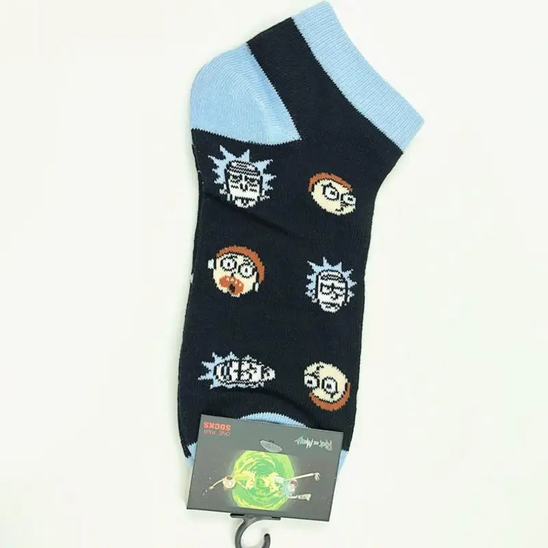1 пара, Kawaii, аниме, Рик и Морти, хлопковые короткие носки для студентов, носки с героями мультфильмов для девочек, косплей, плюшевые игрушки