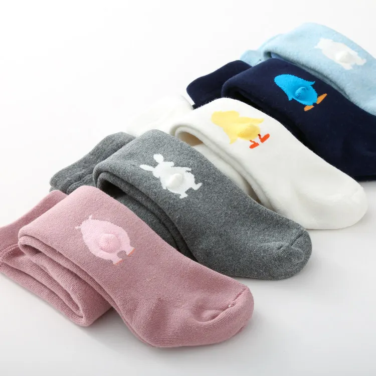 

2pcs Winter Warm Children Tights Girls Tights Cartoon Baby Girl Pantyhose Knitted Cotton Kids Stocking Toddler Pantyhose Tight