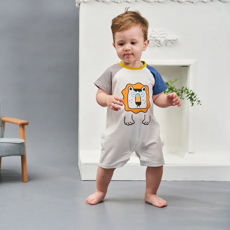 

2019 Cotton Short Sleeve Baby Rompers Cartoon Pattern Fashion Baby Boy Girl Clothes Toddler Jumpsuits Ropa Bebe