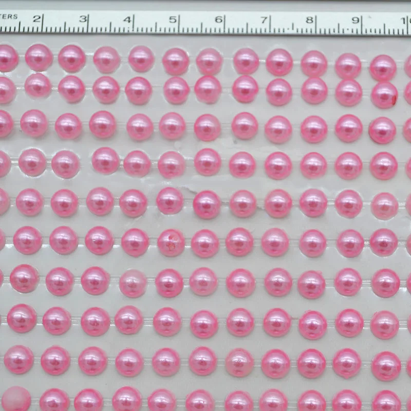 260pcs sheet 6mm half round self adhesive rhinestones diy craft diamond sheet stickers