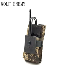 Регулируемый Молл Радио держатель Тактический Двухканальные рации кобура с открытым верхом M4 подсумок