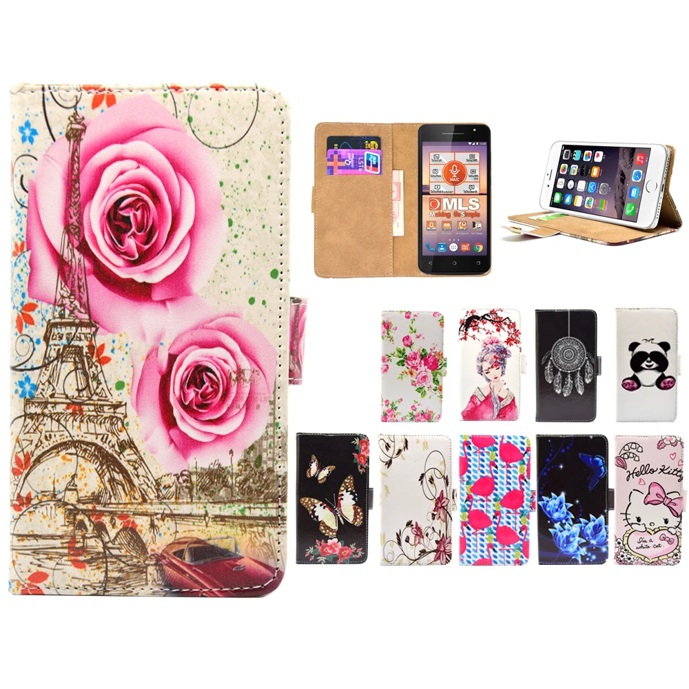 

LIHAIJUN 3C Higt quality Cartoon Flip pu leather Phone Cases Cover For MLS F5