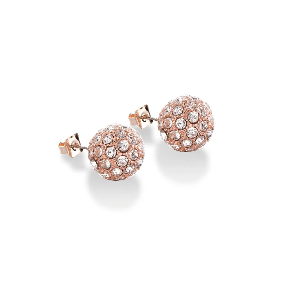 Серьги-гвоздики с кристаллами "Happiness" E006