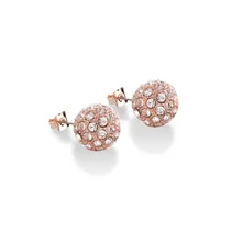 Серьги-гвоздики с кристаллами "Happiness" E006