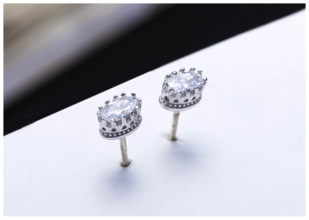 Oval stud earrings (2)